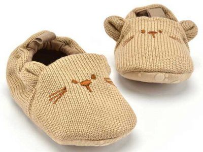 Baby Boy Girl Knit Crib Shoes Cute Cartoon Anti-slip
