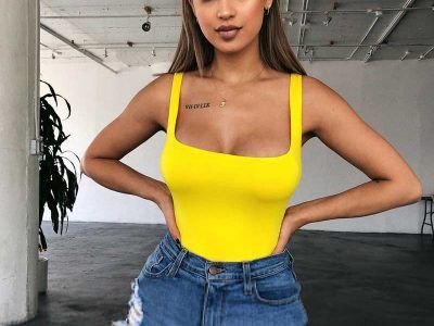 Off Shoulder Sexy Bodysuits Women Square Collar Backless