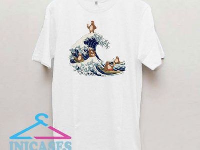 Sloth In Great Wave Off Kanagawa T Shirt
