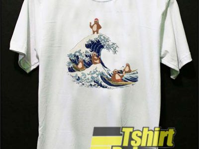 Sloth In Great Wave Off Kanagawa t-shirt