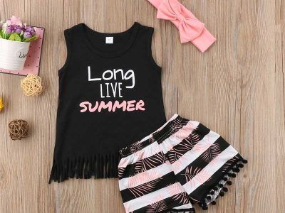 Baby Girl Summer Outfits Clothes 3PCS Set