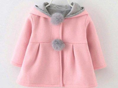 Baby Girls Long Sleeve Coat Jacket Rabbit Ear