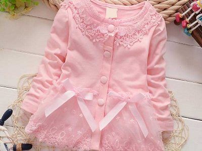 Kids Baby Girl Lace Coats Clothing Long Sleeves