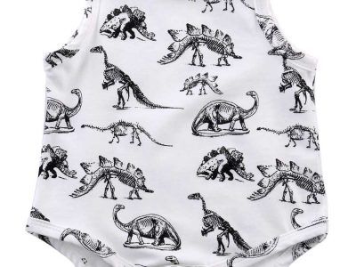 baby girl boy clothes dinosaurs printed sleeveless